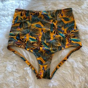 Urban Outfitters floral high waisted bikini bottom